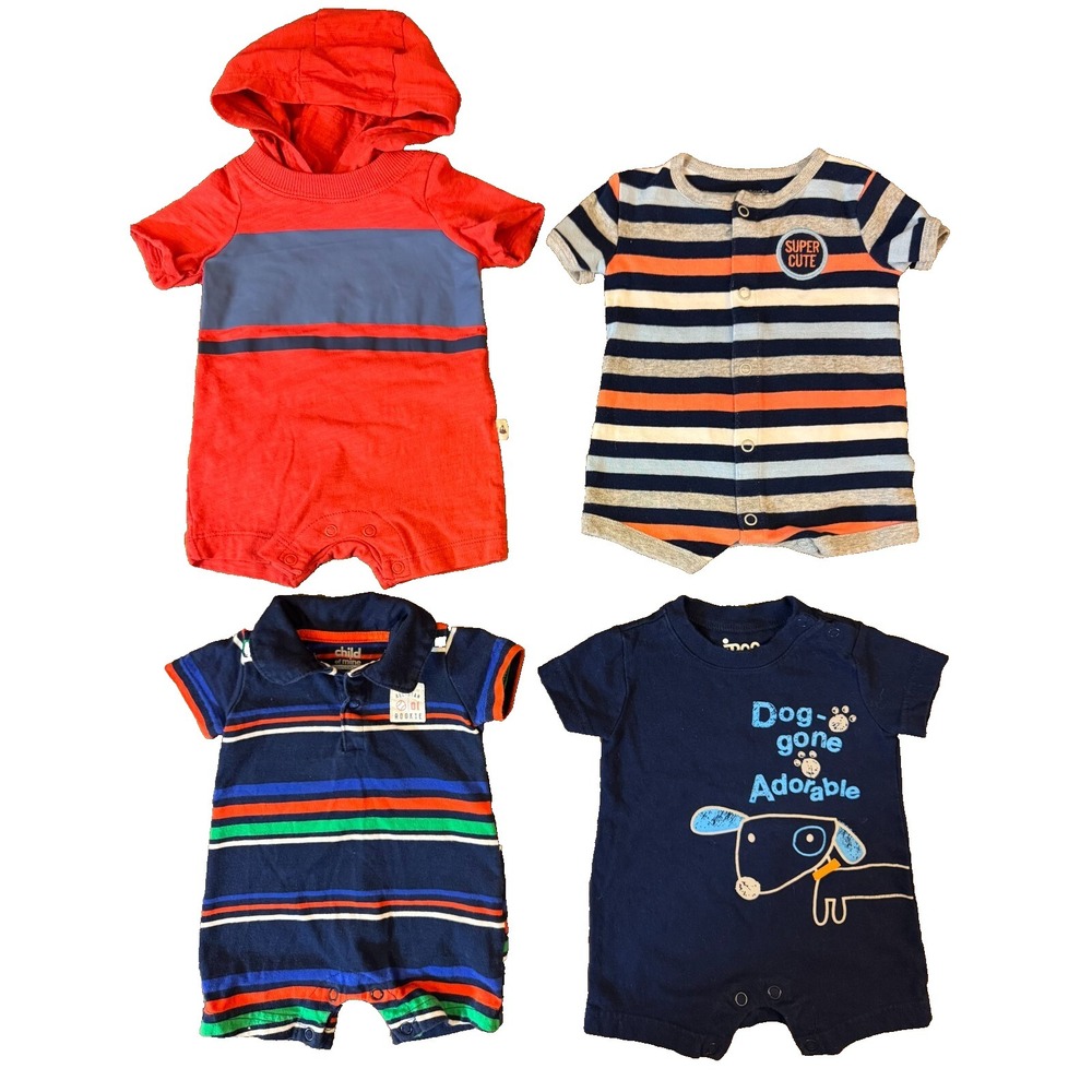 Baby Boy Newborn Rompers Summer Outfits Shorts Clothes Lot One Piece Dogs